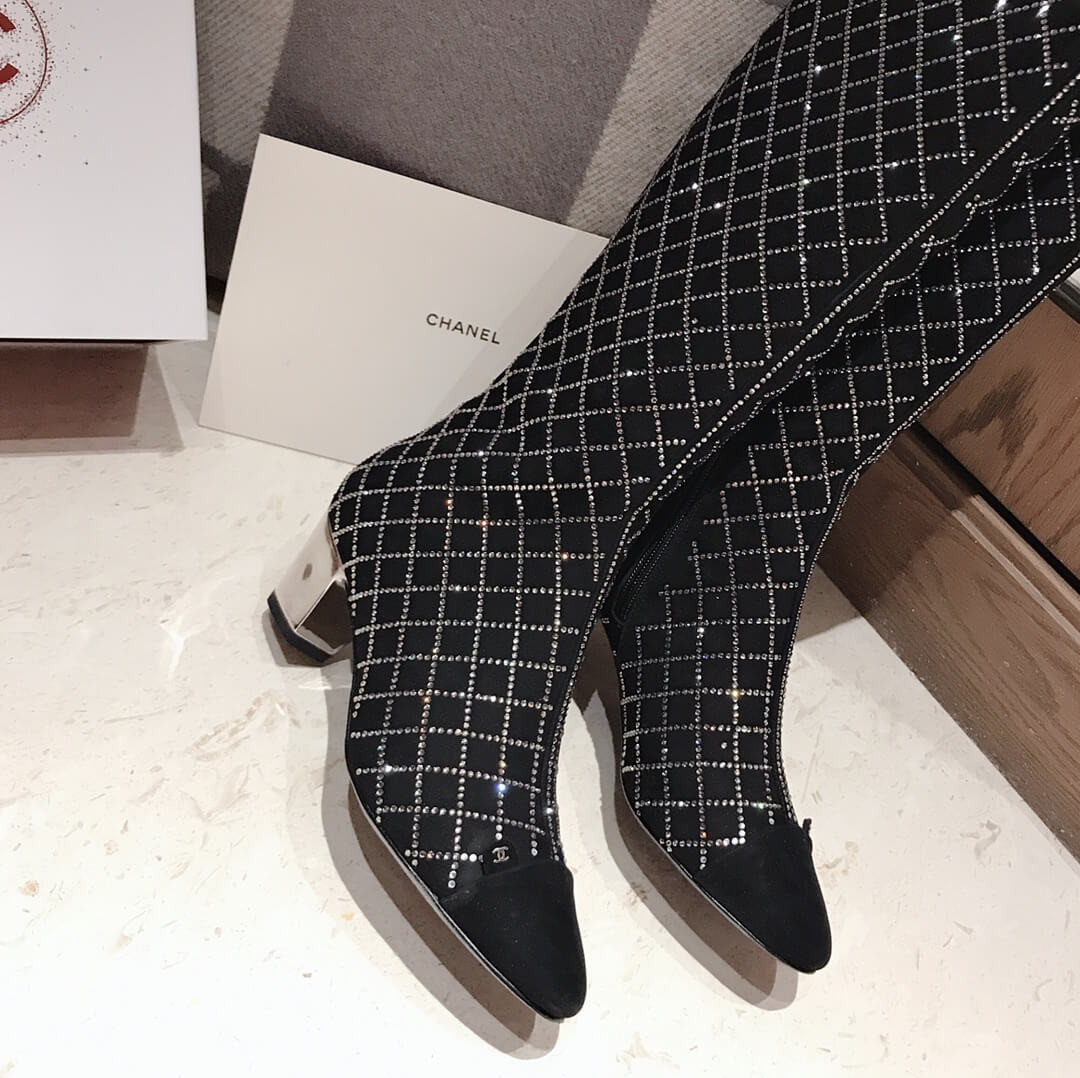 Chanel Crystal High Boots 11380