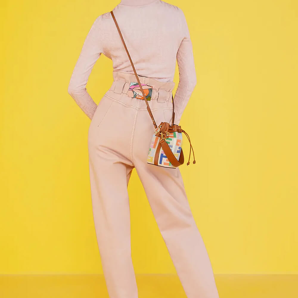 Fendi Mon Tresor Bag in Beige Canvas 8BS010