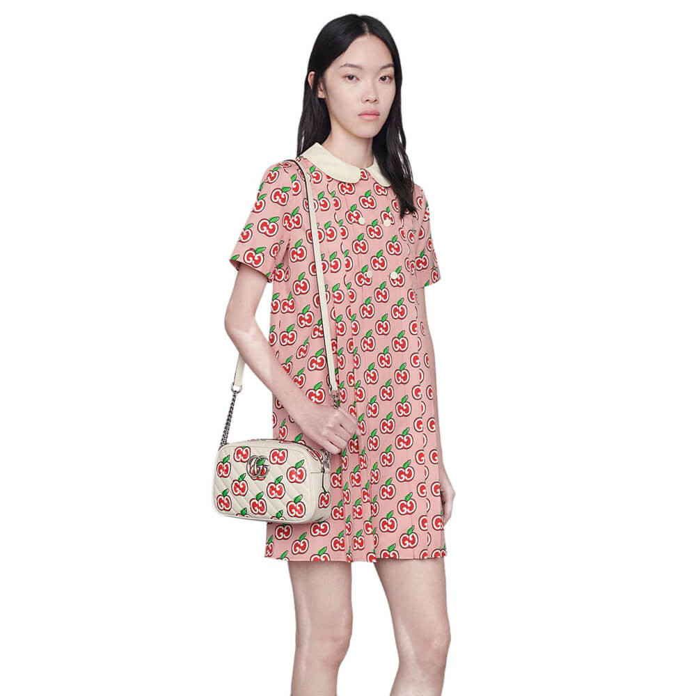 Gucci GG Apple Print GG Marmont Small Shoulder Bag 447632