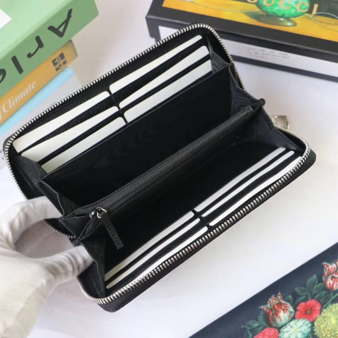 Gucci Leather Zip Around Wallet 473928