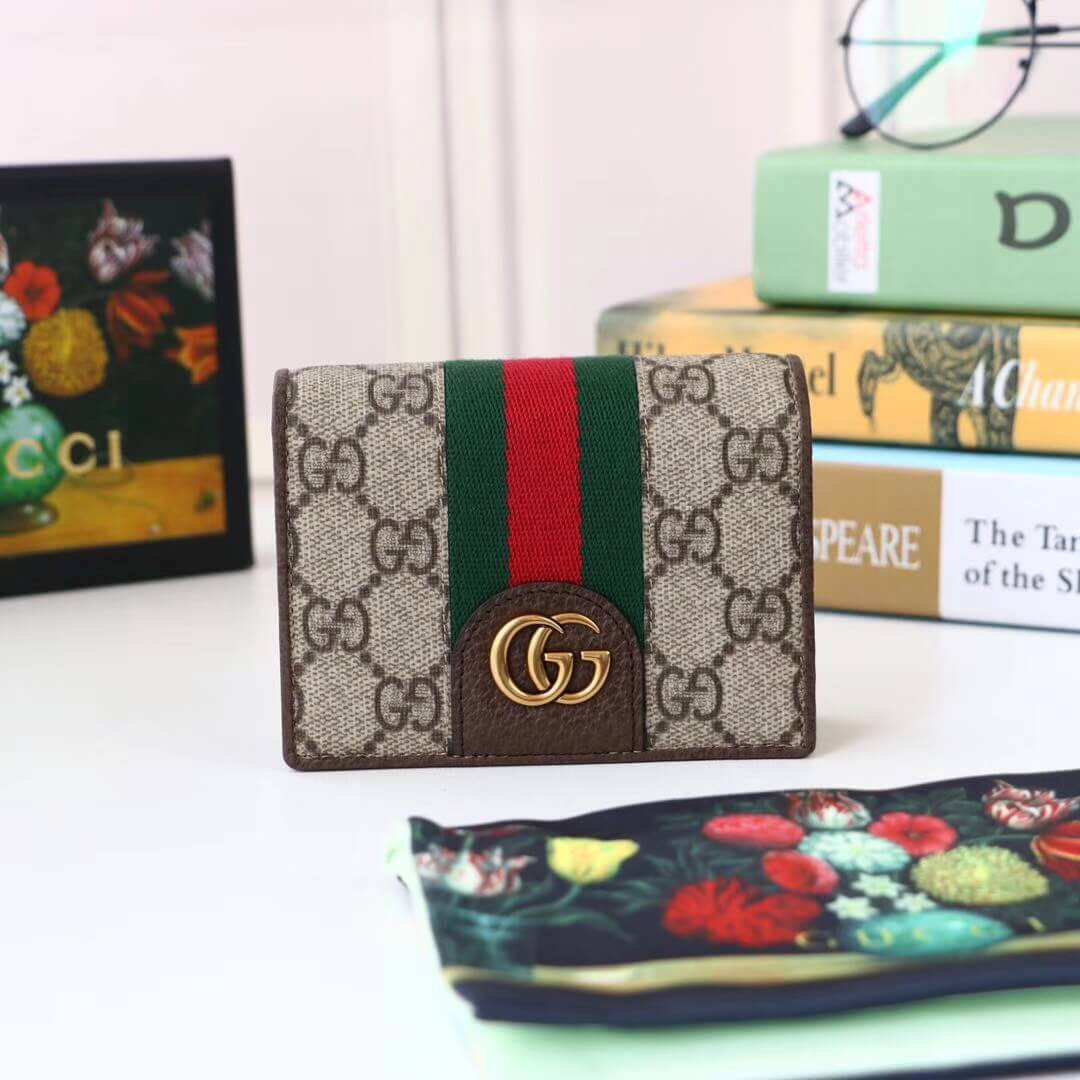 Gucci GG Card Case Wallet With Three Little Pigs 557801