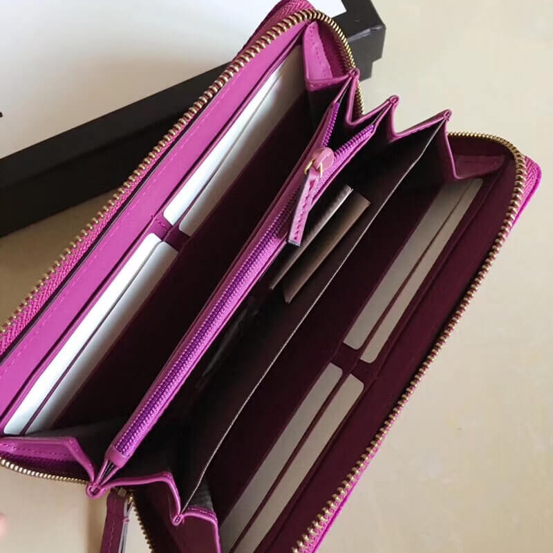 Gucci GG Velvet Zip Around Wallet 443123