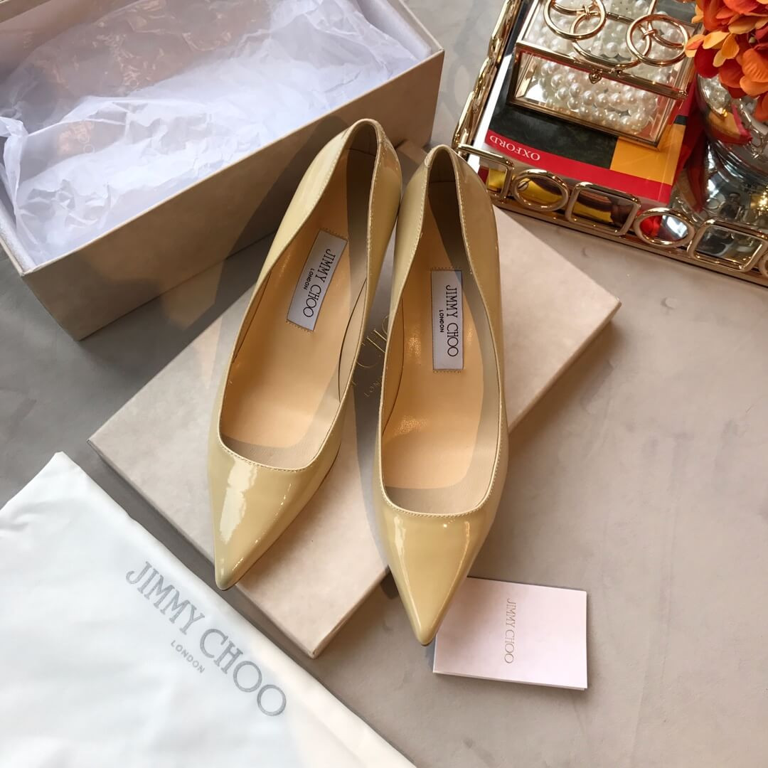 Jimmy Choo Romy 6.5cm Patent Pointed-Toe Pumps 120012