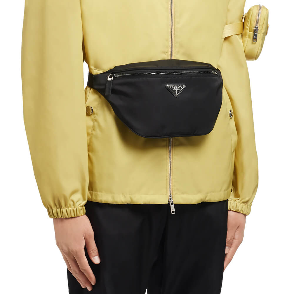 Prada Nylon and Saffiano Leather Belt Bag 2VL033