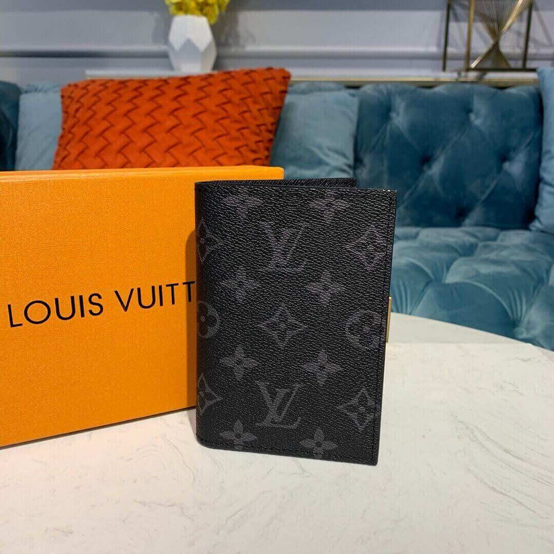 Louis Vuitton Monogram Eclipse Passport Cover M64501