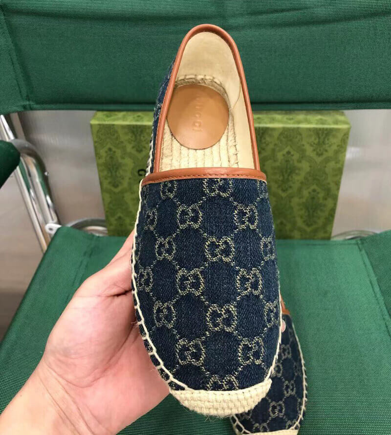 Gucci Jacquard GG Denim Espadrille 580877