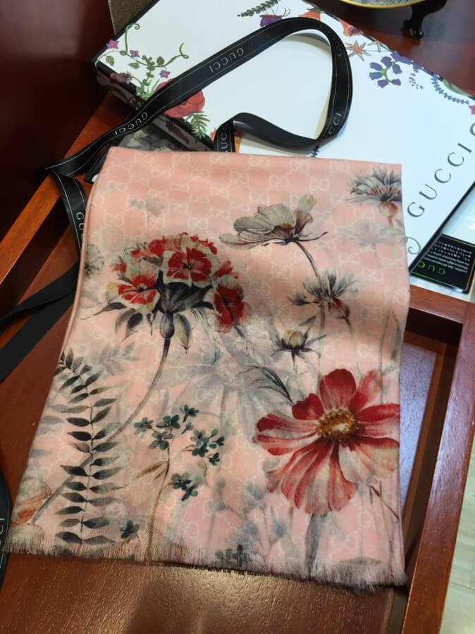 Gucci GG Blooms Print Scarf 499225