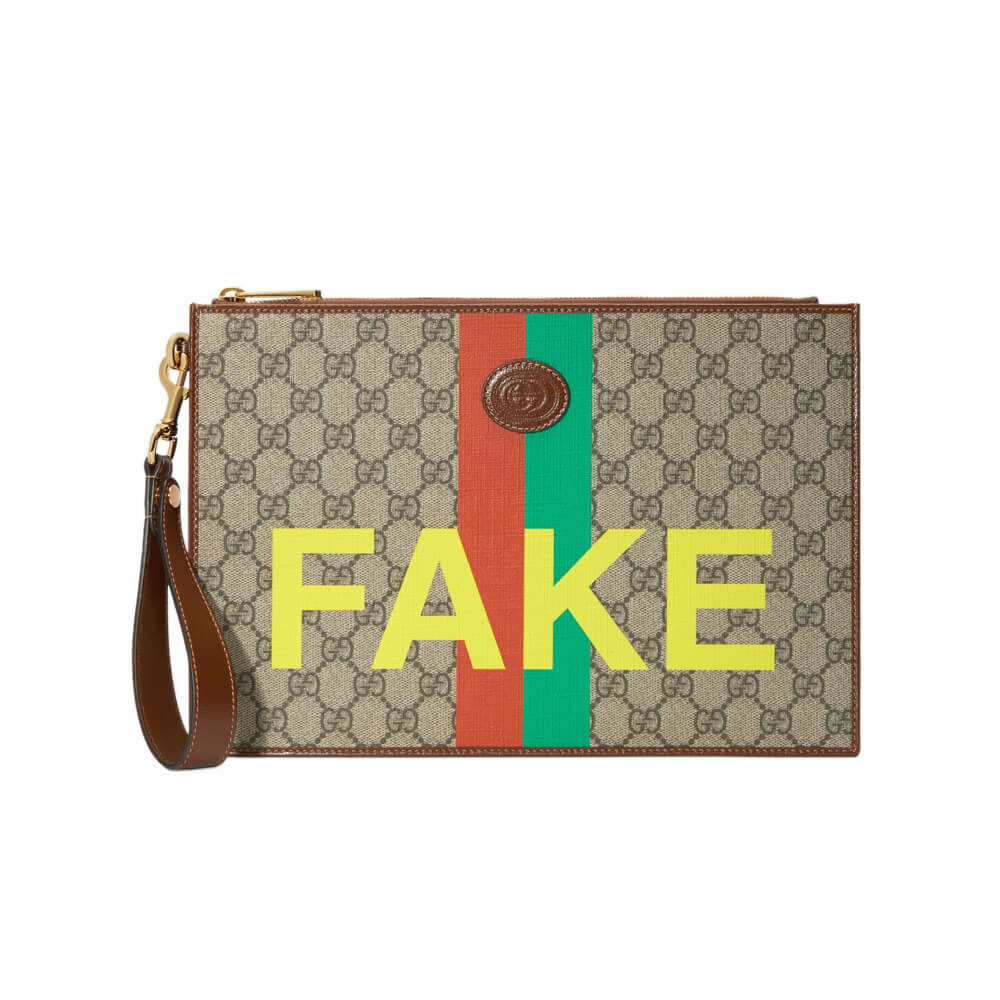 Gucci Fake/Not Print Print Pouch 636171