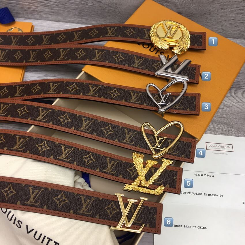 Louis Vuitton LV Chain 30mm Reversible Belt M0386W