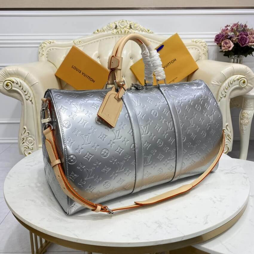 Louis Vuitton Keepall Bandouliere 50 Silver M58758