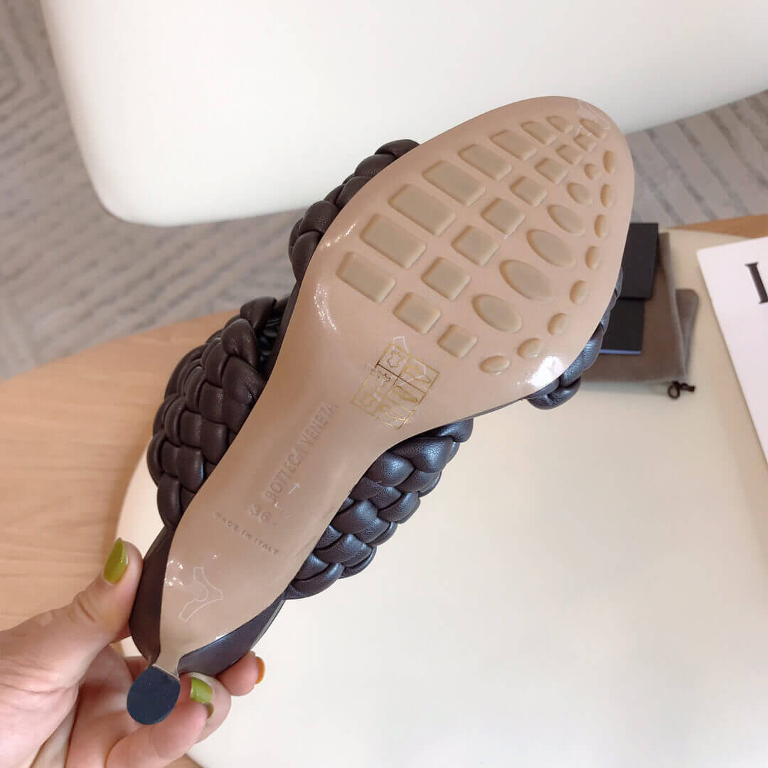 Bottega Veneta BV Curve Sandals 621213 Dark Coffee