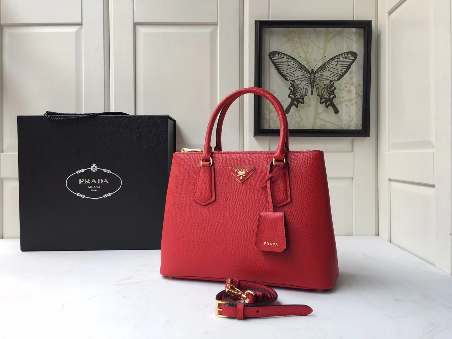 Prada Galleria Saffiano Leather Bag 1BA232