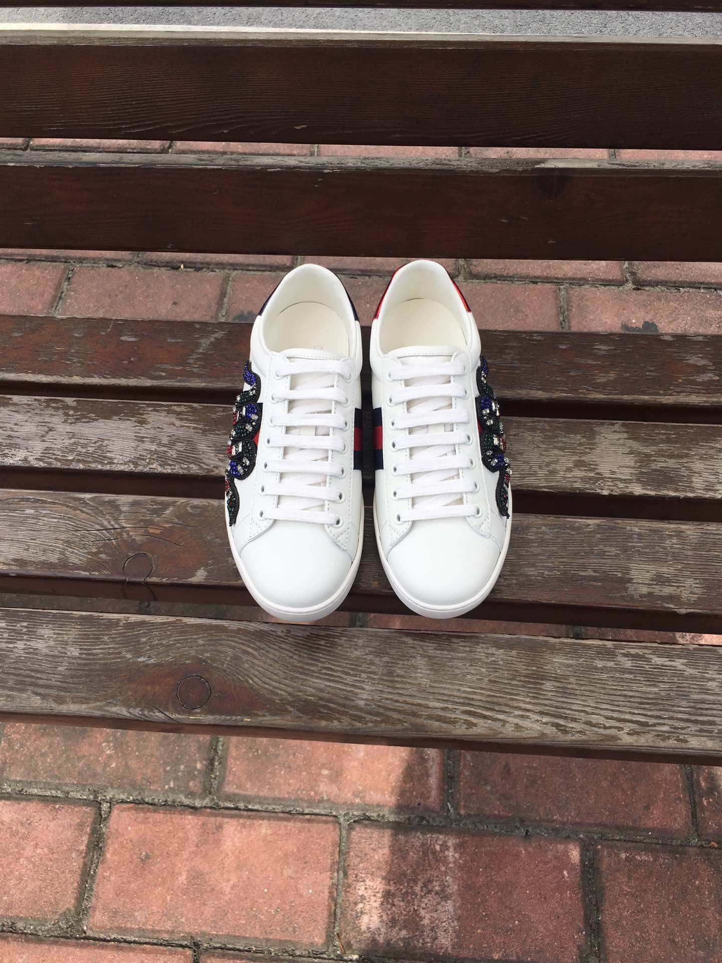 Gucci Ace Kingsnake Embroidered Sneaker 460203