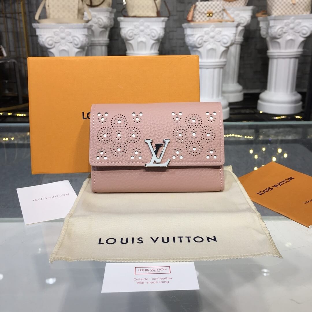 Louis Vuitton Taurillon Leather Capucines Compact Wallet M62658 M62654