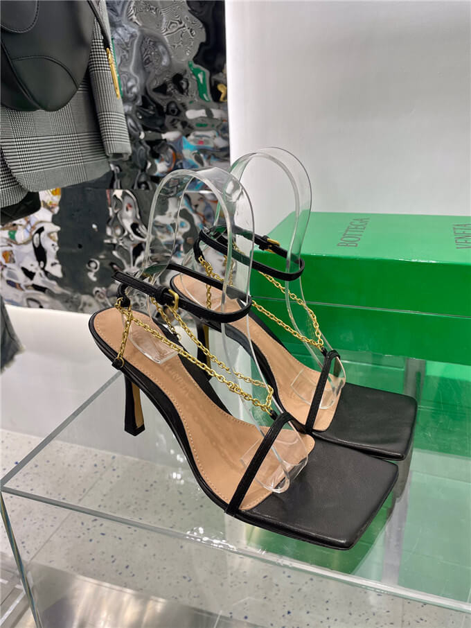 Bottega Veneta Stretch Snadals Shoes 651385 Black