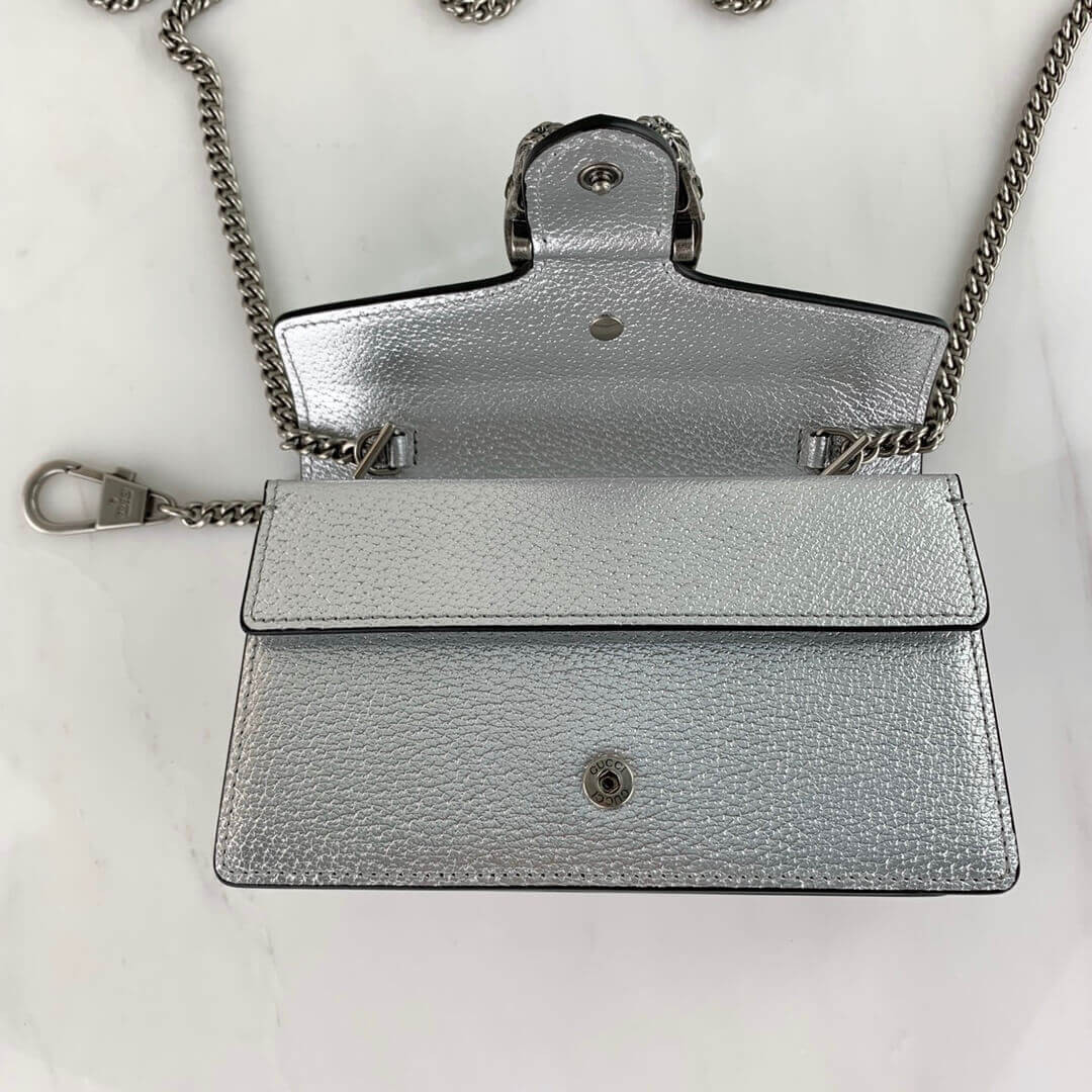 Gucci Silver Dionysus Super Mini Bag 476432