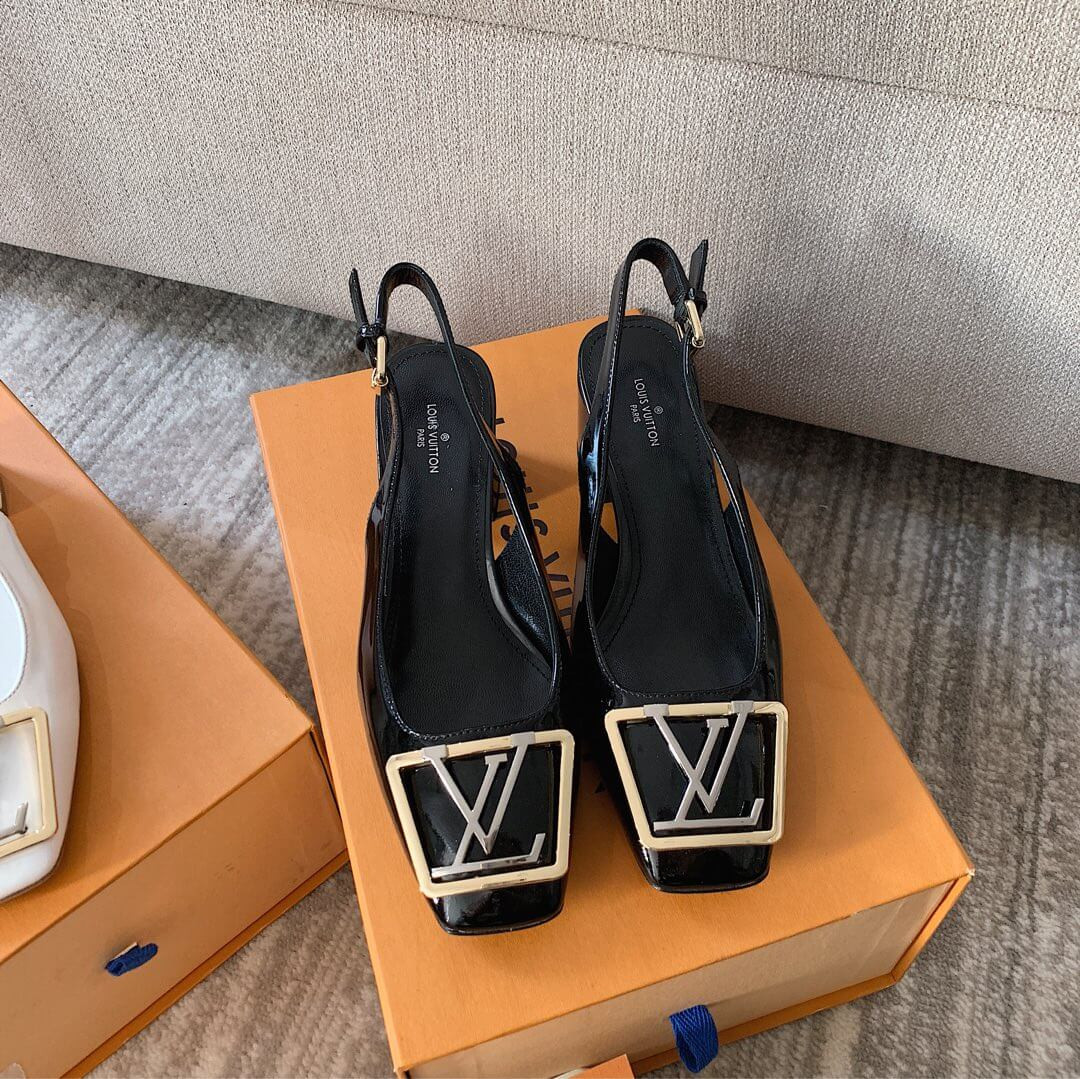 Louis Vuitton 5.5cm Madeleine Slingback Pump 1A646Z Black