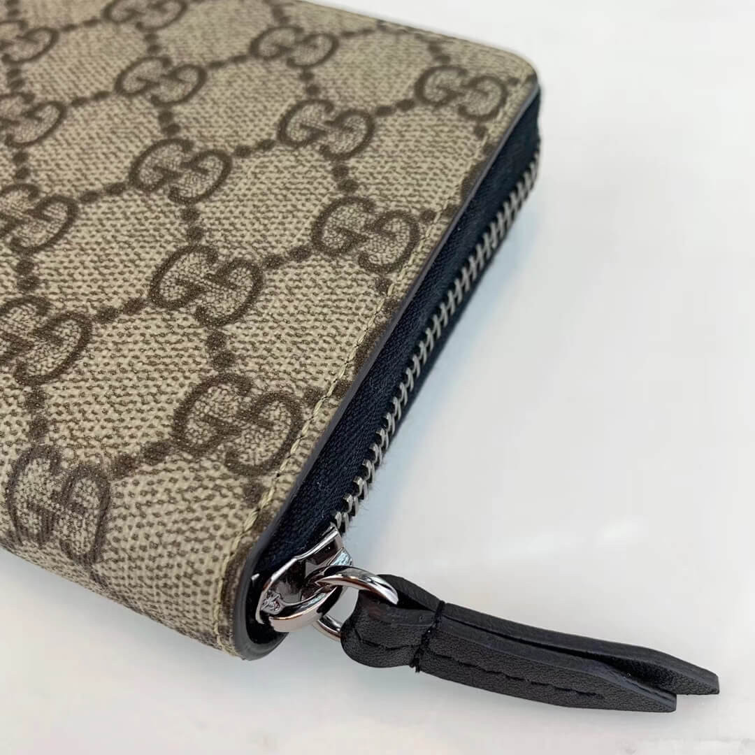 Gucci Kingsnake Print GG Supreme Zip Around Wallet 451273