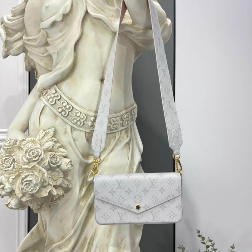 Louis Vuitton Monogram Canvas Bandoulière J02288 White