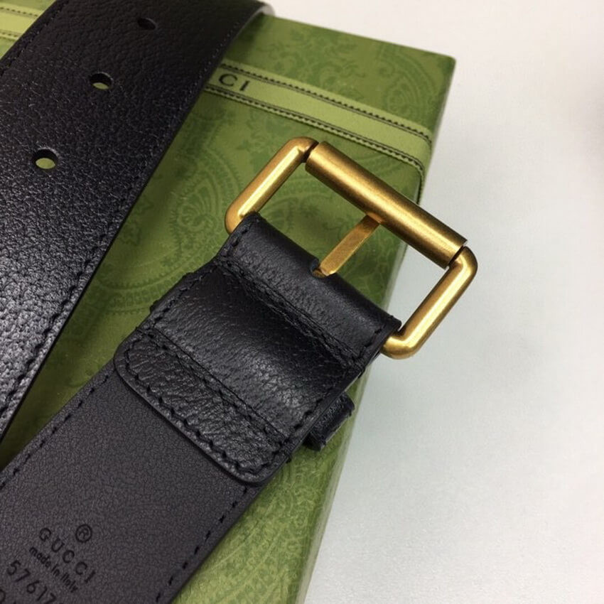 Gucci Calfskin Bees And Stars Print Belt 40mm 576179