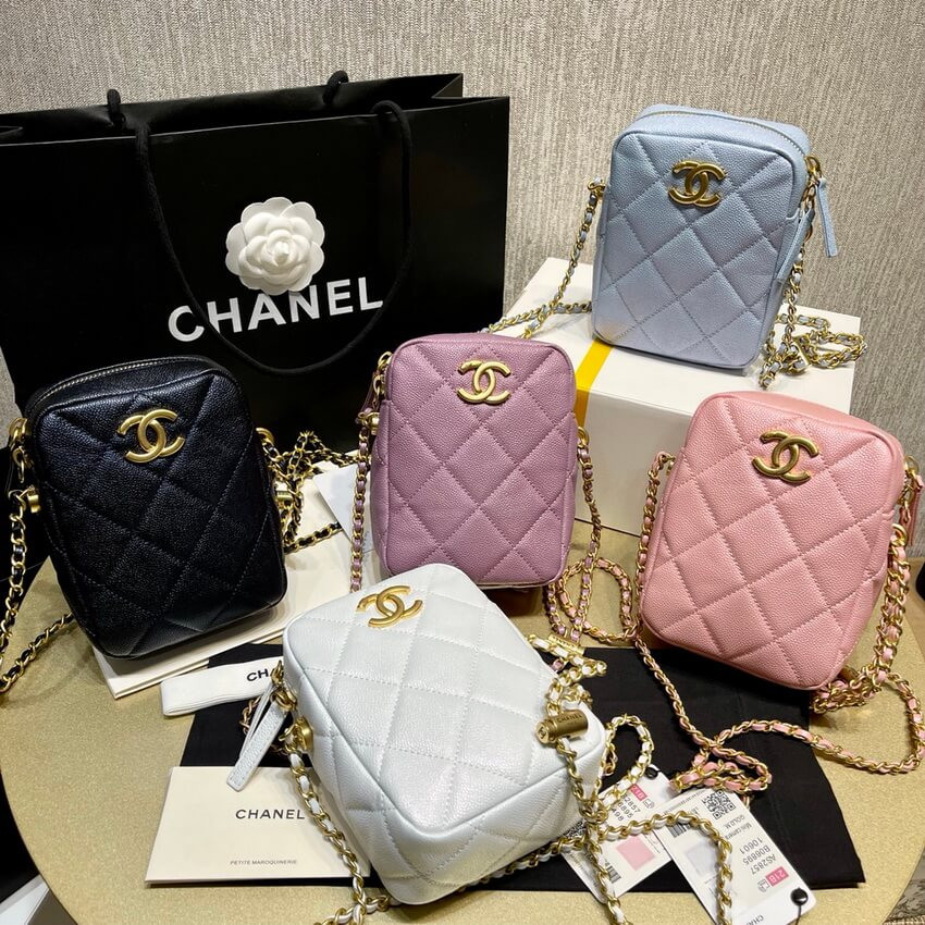 Chanel Mini Camera Bag Iridescent Grained Calfskin Bag AS2857