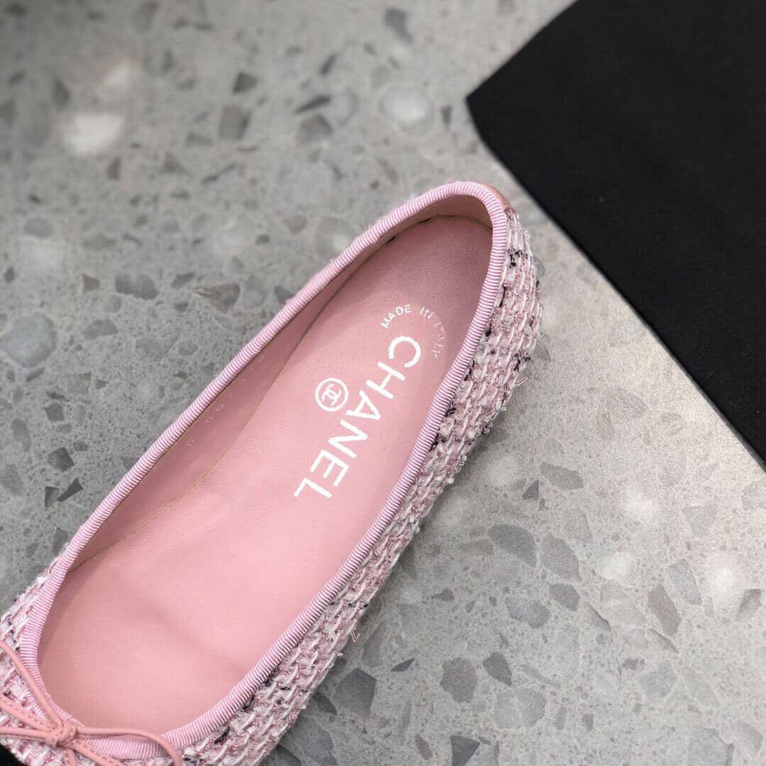 Chanel Classic Bow Flats Ballerinas Tweed G02819