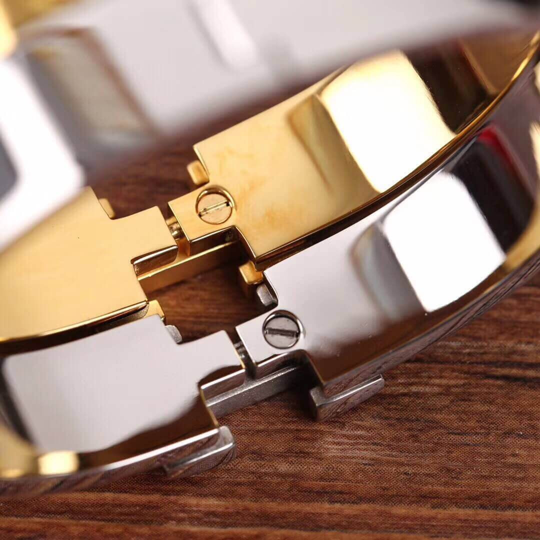 Hermes Narrow Clic H Bracelet In Black