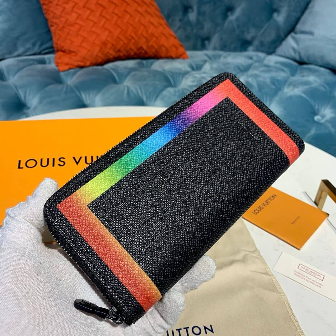 Louis Vuitton Taiga Leather Rainbow Zippy Vertical Wallet M30569