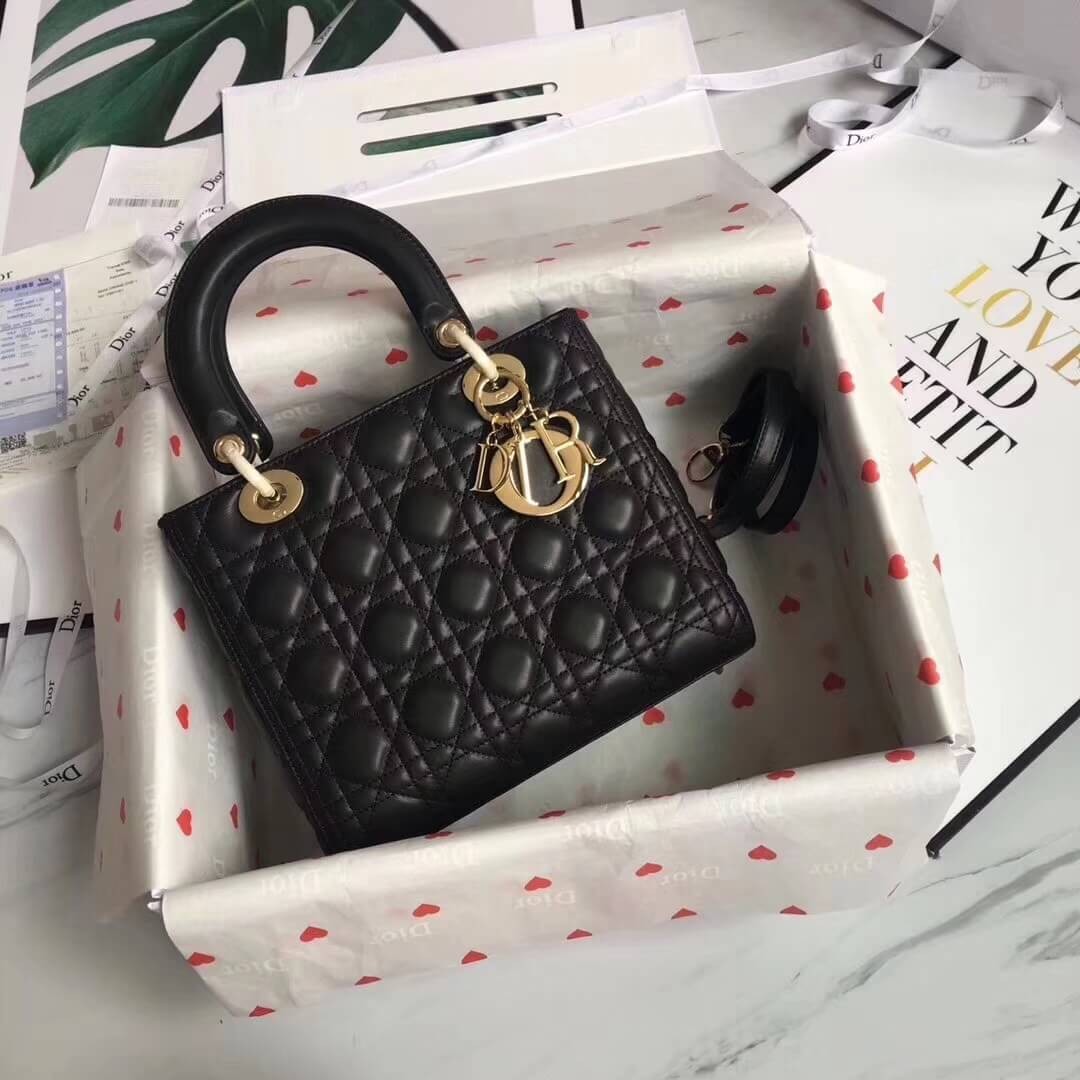 Christian Dior Lambskin Lady Dior Bag 44551