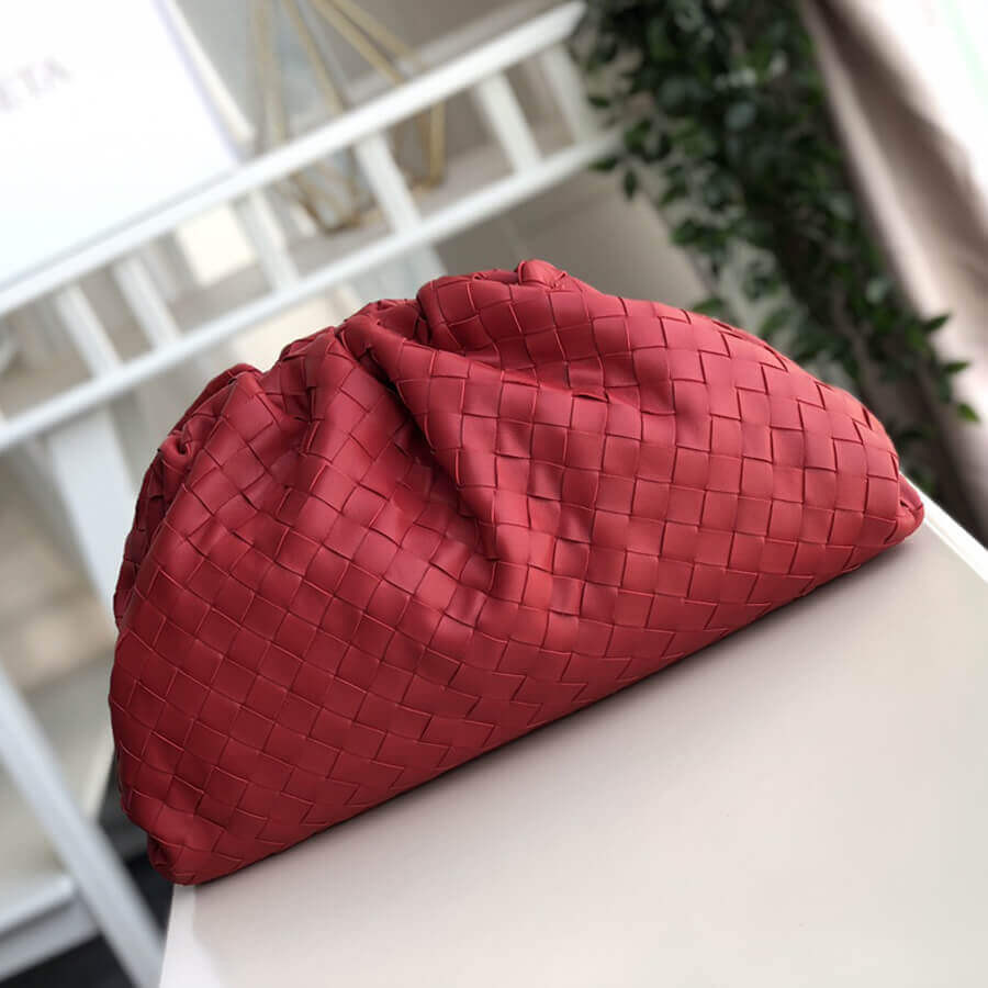 Bottega Veneta Woven Leather The Pouch Clutch 576175