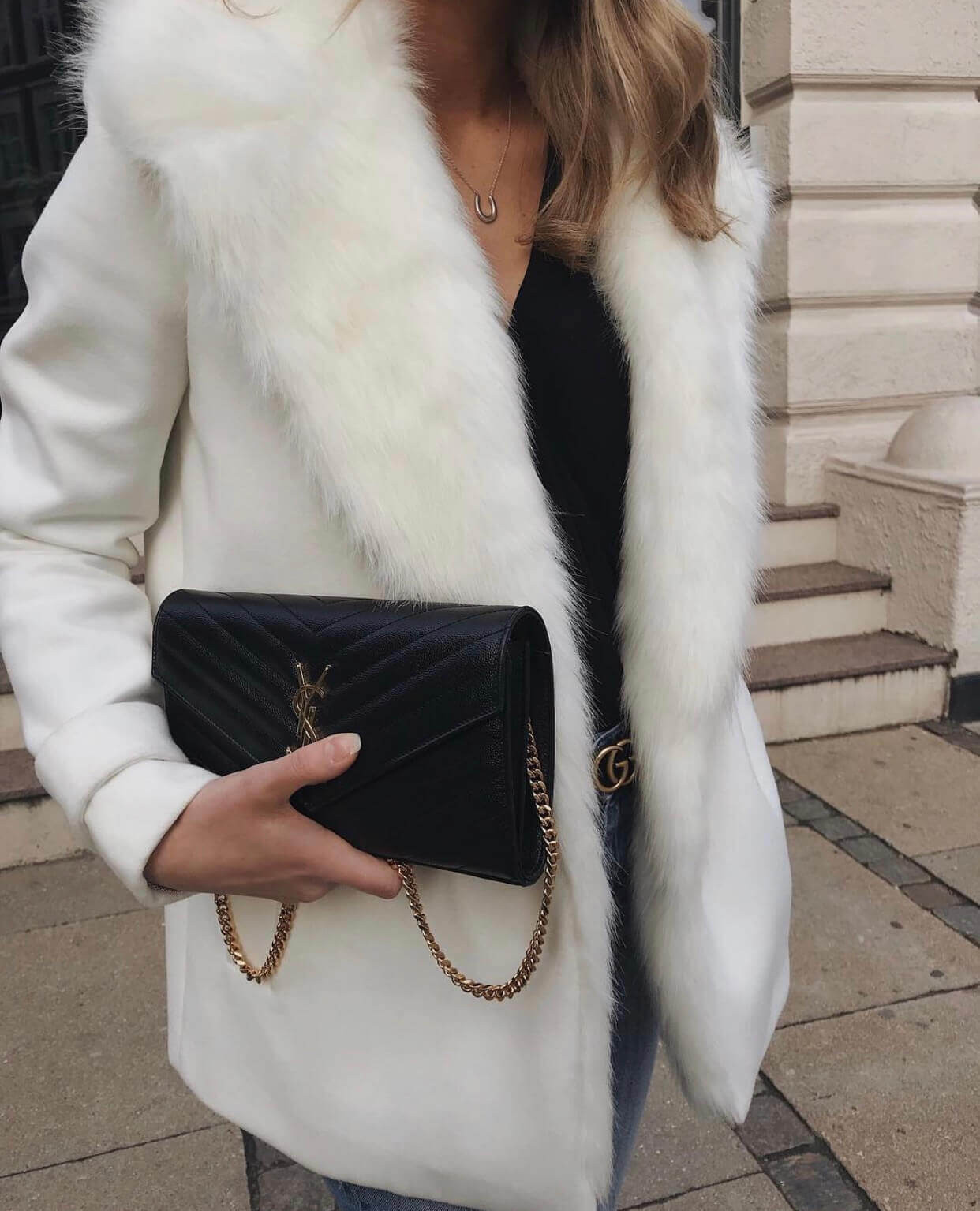 Saint Laurent Monogram Envelope Chain Wallet 377828