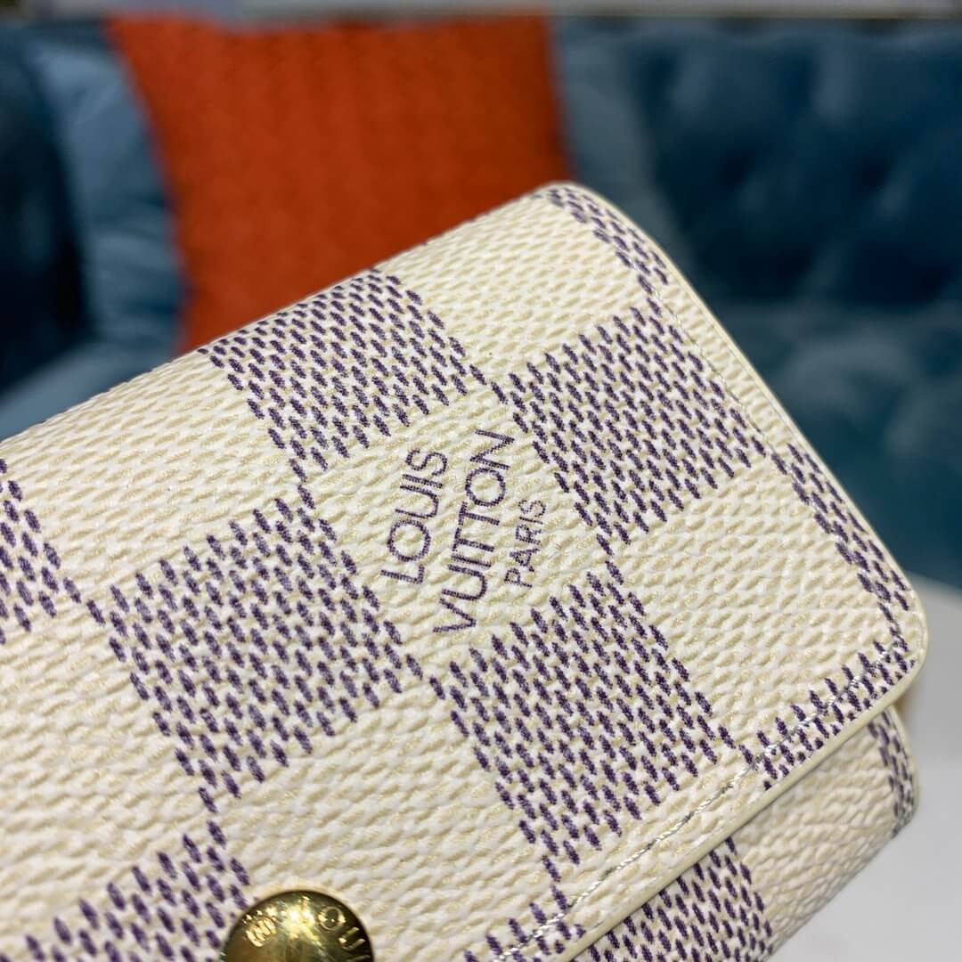 Louis Vuitton Damier Azur Canvas 6 Key Holder N61745