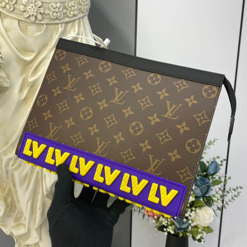 Louis Vuitton Pochette Voyage MM Monogram LV Rubber M80792