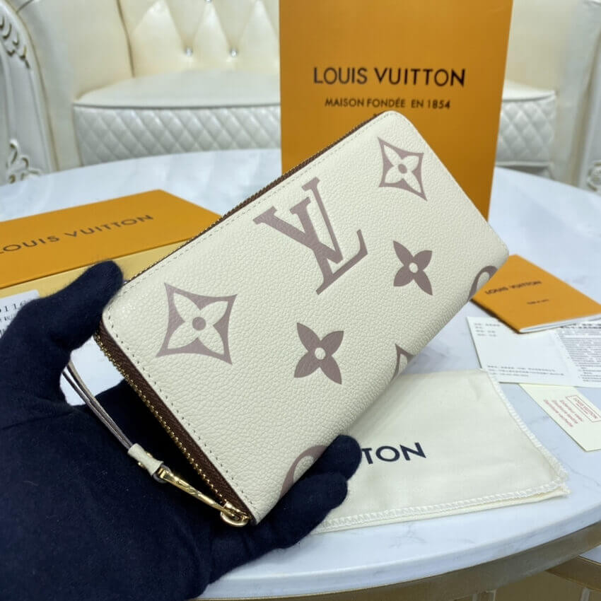 Louis Vuitton Bicolor Monogram Empreinte Leather Zippy Wallet M80116