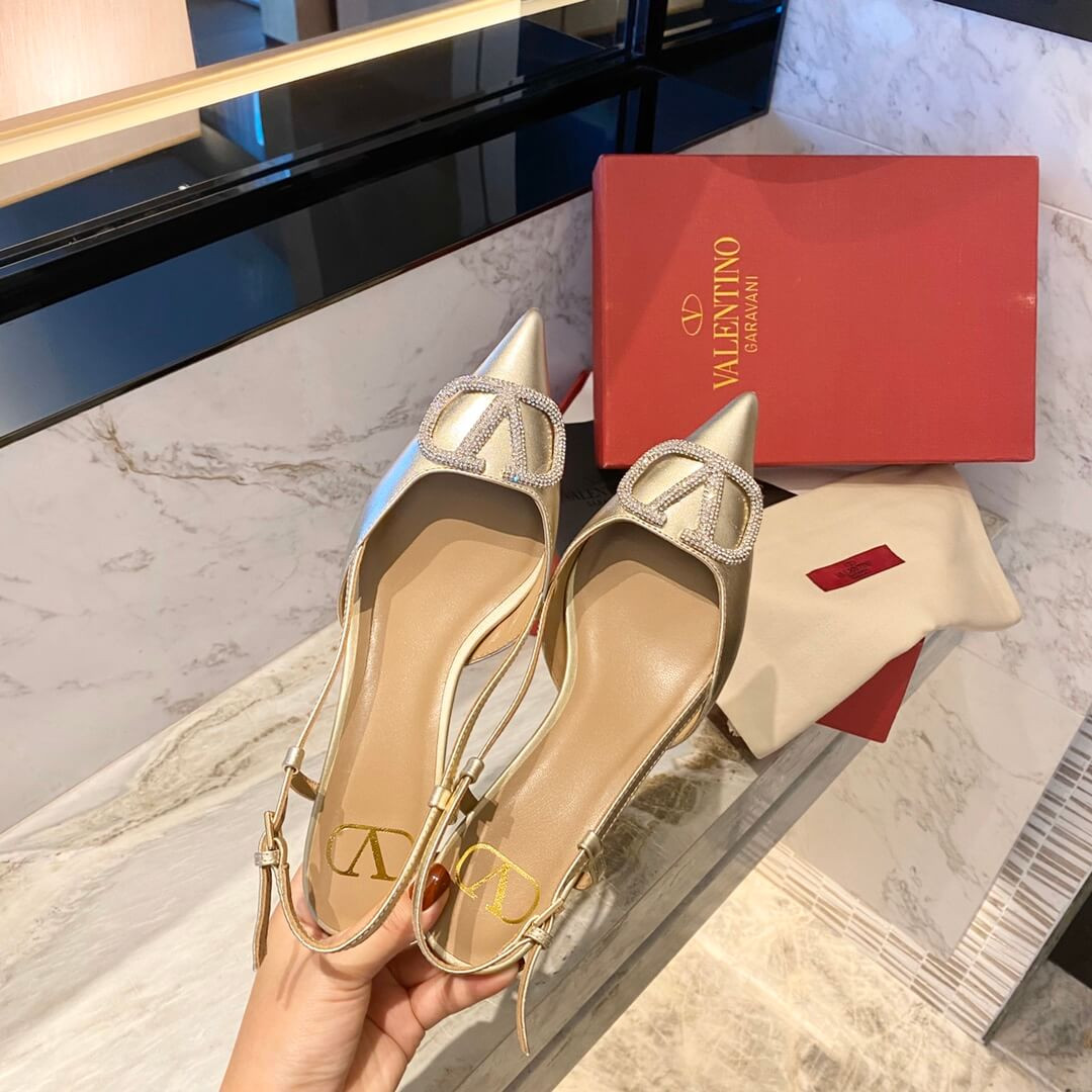 Valentino Garavani Vlogo Calfskin Slingback Pump 50mm SW2S0Q72