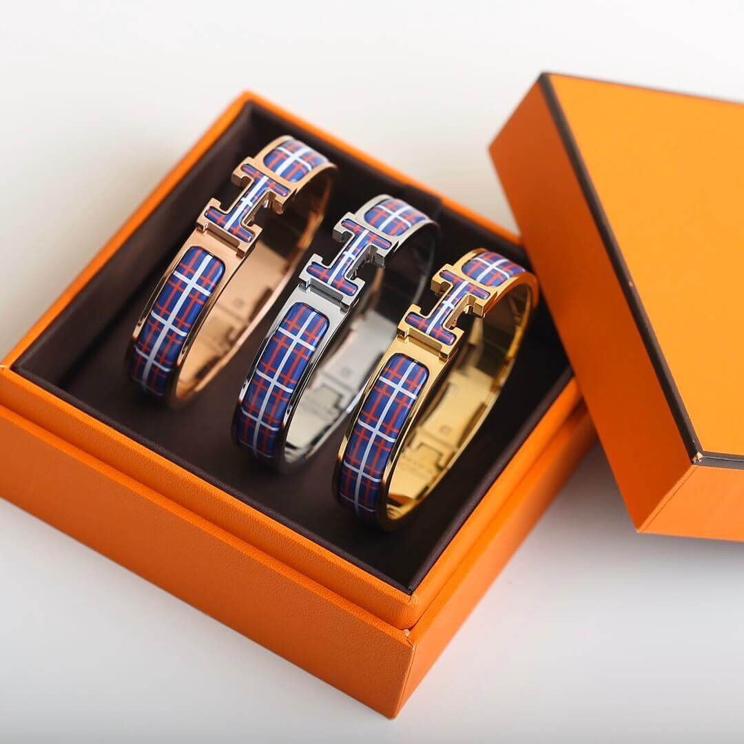Hermes Clic H Tartan Bracelet H705
