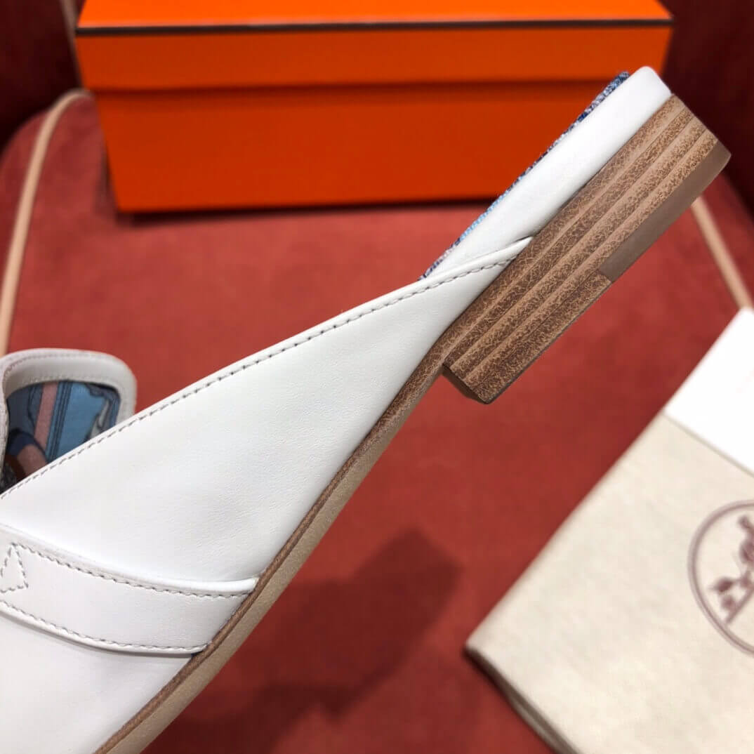 Hermes Oz Mule Palladium Kelly Buckle H191086