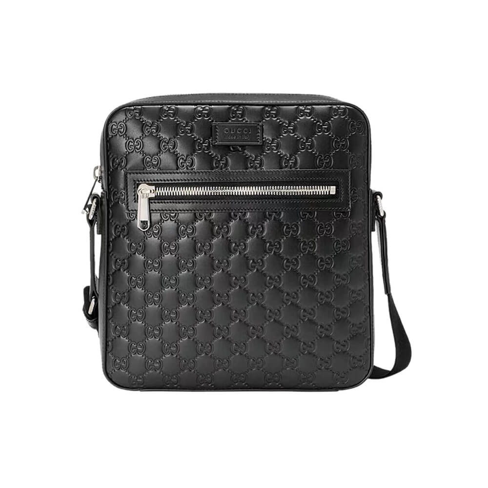 Gucci Signature Leather Flat Messenger 473878