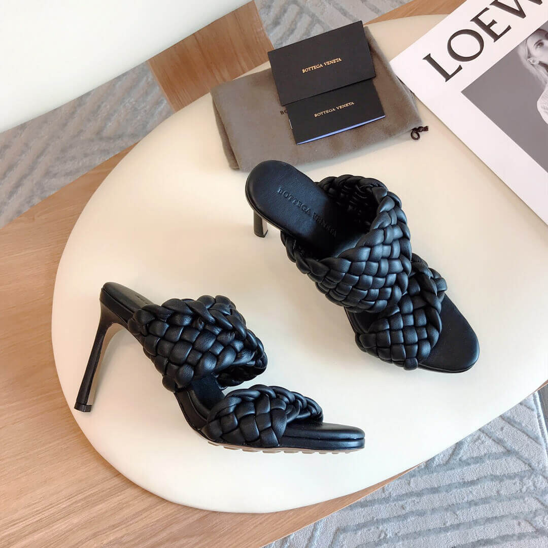 Bottega Veneta BV Curve Sandals 621213 Black