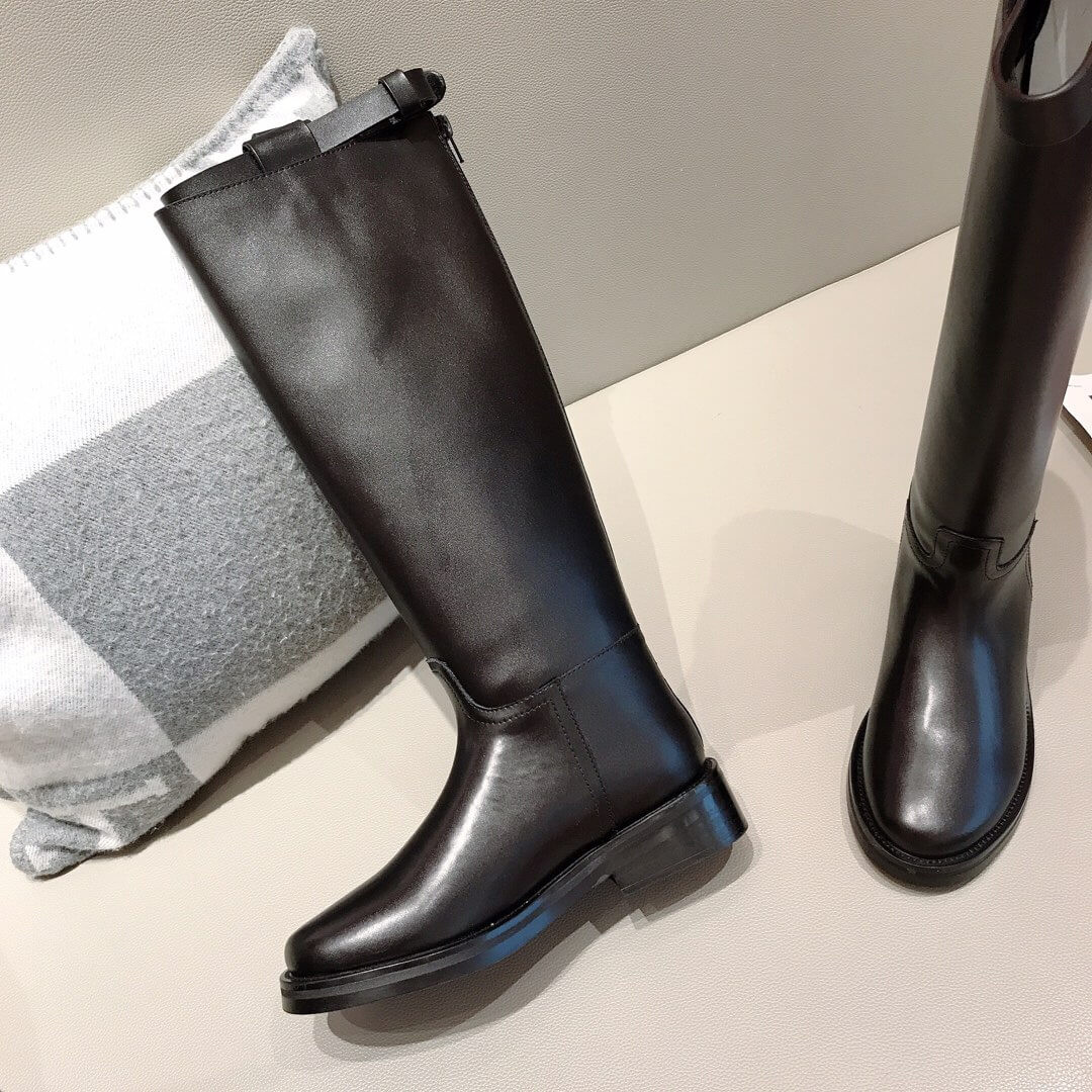Ann Demeulemeester Riding Boots Vitello Lucido Nero 347336