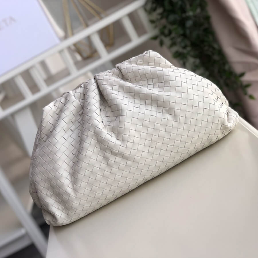 Bottega Veneta Woven Leather The Pouch Clutch 576175