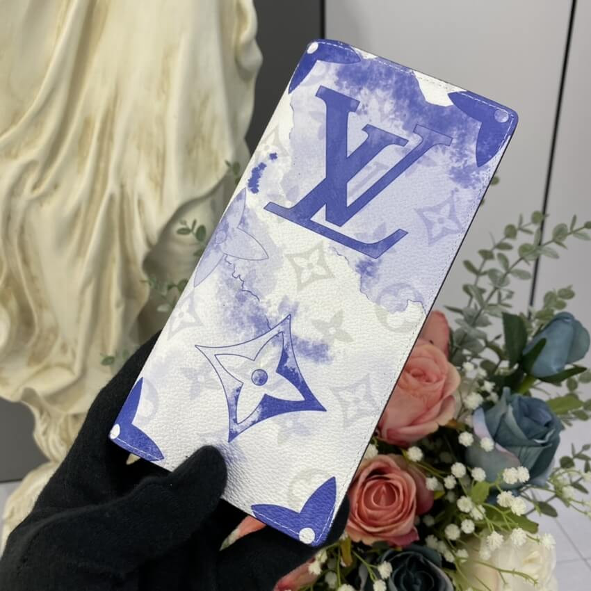Louis Vuitton Blue Brazza Wallet M80457