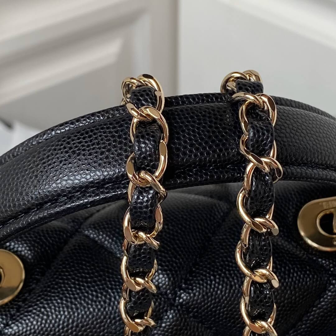 Chanel Small Flap Kelly Bag With Top Handle in Grained Calfskin AS4711