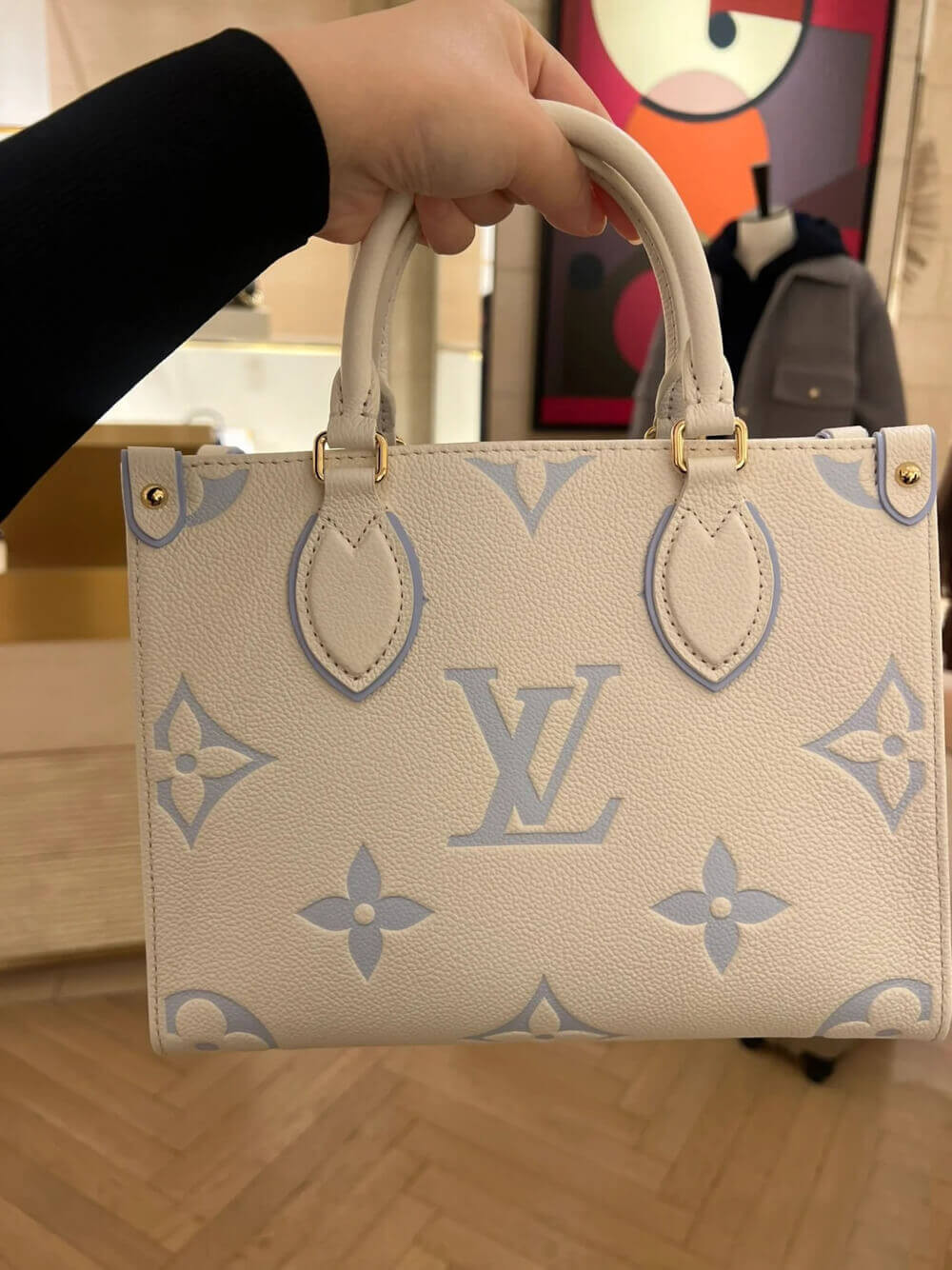 Louis Vuitton OnTheGo PM M46833 Latte Candy Blue
