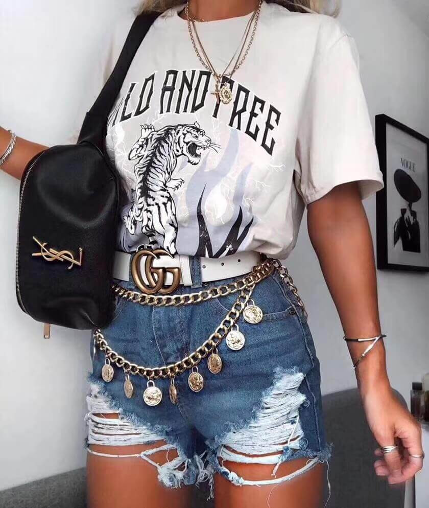 Saint Laurent YSL Classic Monogram Belt Bag In Grain Leather 569737