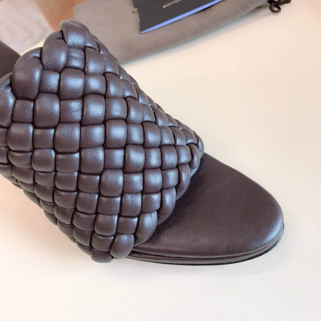 Bottega Veneta BV Curve Sandals 621340 Dark Coffee