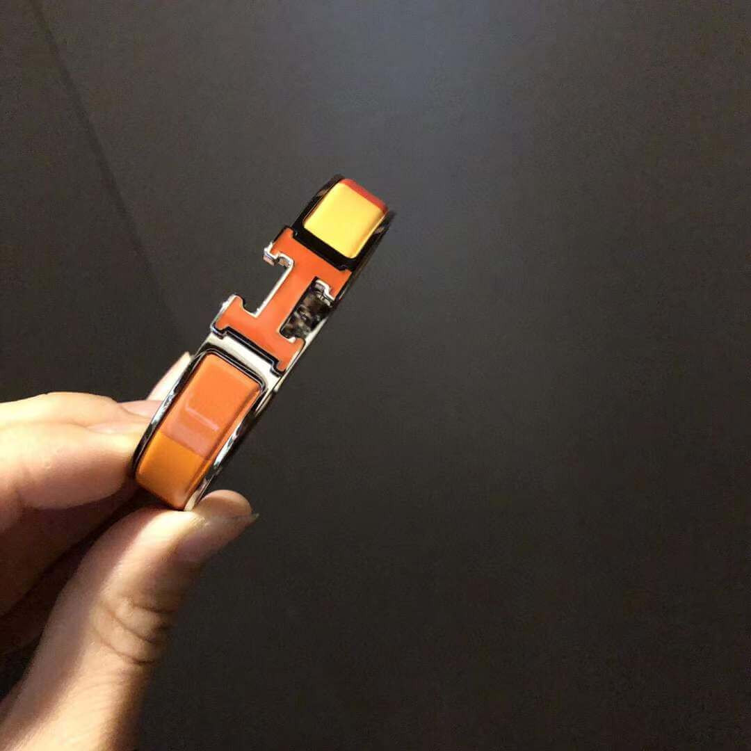 Hermes Narrow Rainbow Clic Clac H Bracelet