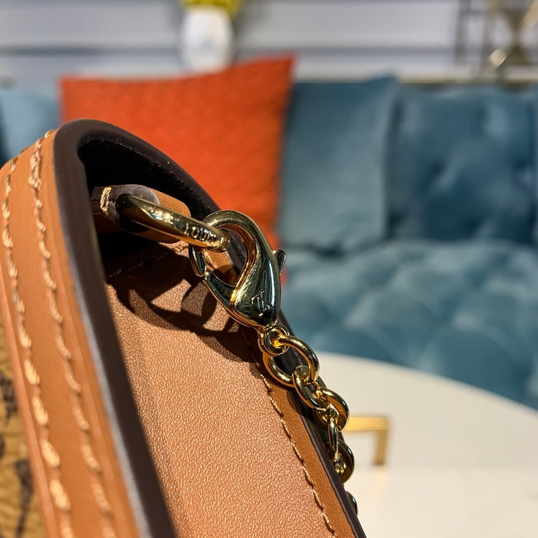 Louis Vuitton Monogram Reverse Canvas Dauphine Chain Wallet M68746