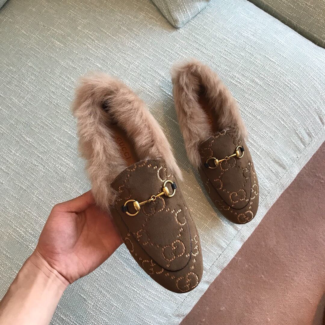 Gucci Princetown GG Velvet loafer 448656