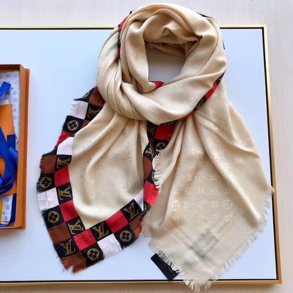 Louis Vuitton Monogram Check Shawl M68644 M68645